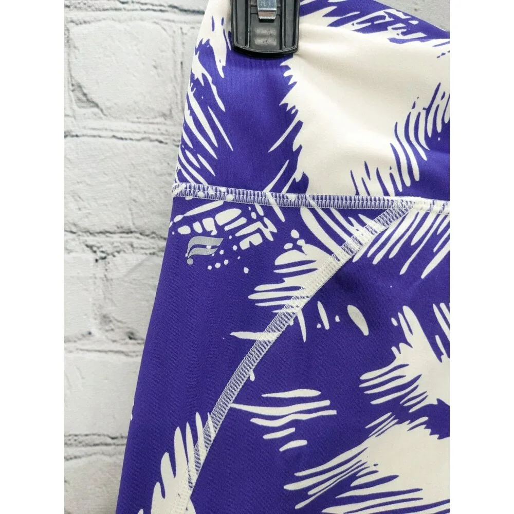 High Waisted Pure Luxe 7/8‎ Leggings Abstract Print Workout Athletic Yoga Size M